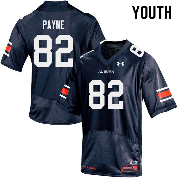 Auburn Tigers Youth Cameron Payne #82 Navy Under Armour Stitched College 2019 NCAA Authentic Football Jersey FQV3874QZ